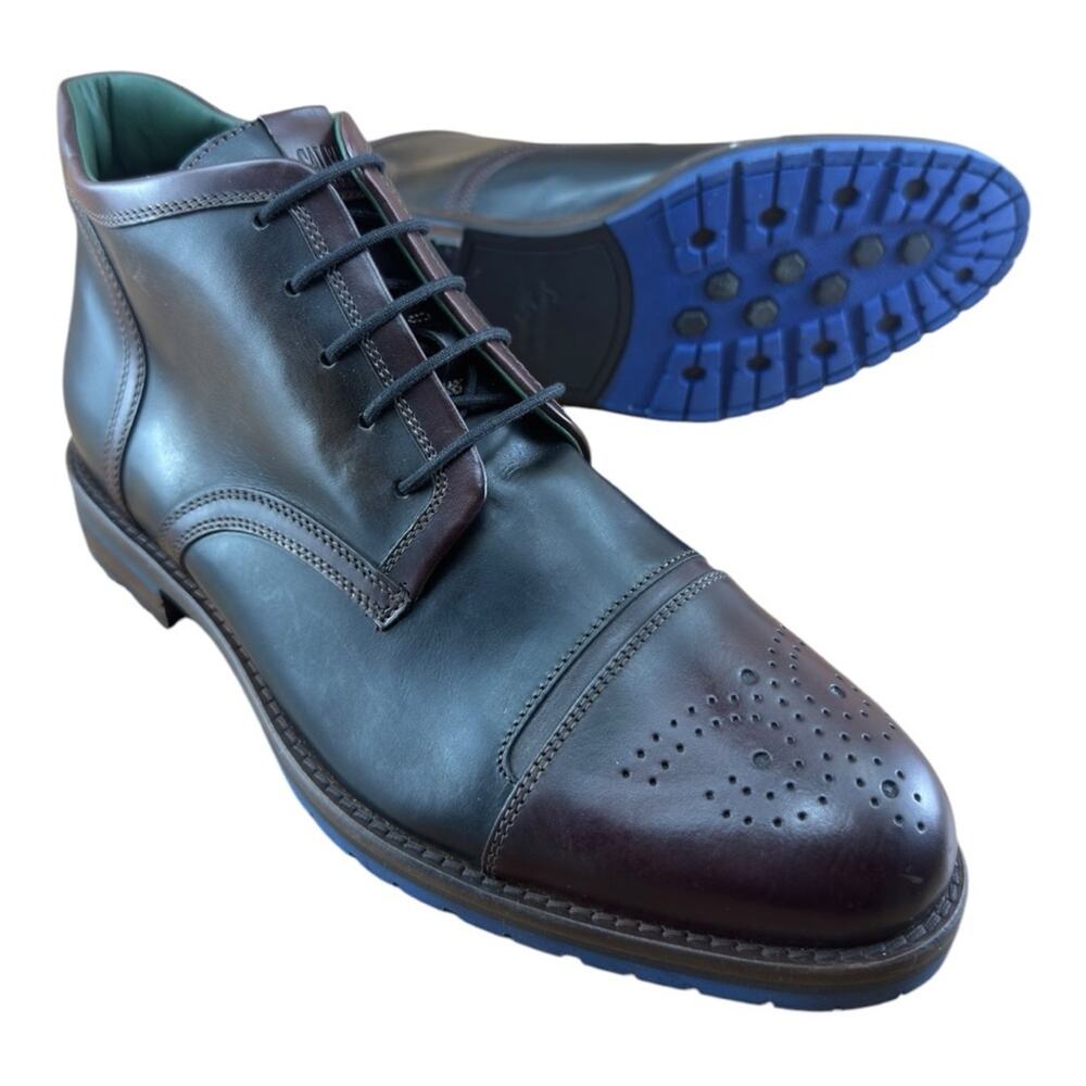 Galizio Torresi Men’s Size US 9|42 EU Brown Leather Boot Dress Shoes Oxford
